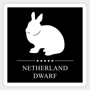 Netherland Dwarf Rabbit White Silhouette Sticker